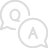 Animated text boxes reading Q and A